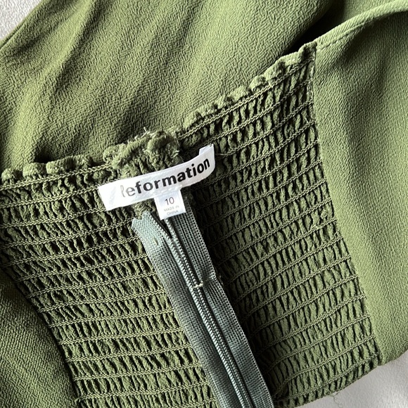 Reformation Sawtelle Sweetheart Neckline Blouse in Fern Size 10 - Picture 8 of 9